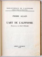 Allain Pierre: Alpinisme et competition. Paris, 1956.  Sérült papírkötésben / Damaged paper binding