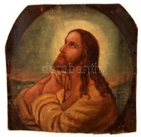 RS jelzéssel: Imádkozó Krisztus. Olaj, vászon-karton, 32×32 cm