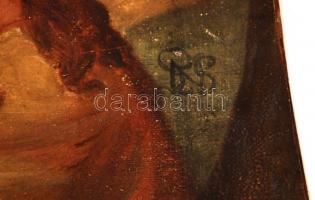 RS jelzéssel: Imádkozó Krisztus. Olaj, vászon-karton, 32×32 cm