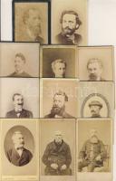 1860-1890 Régi fényképek:Férfi arc és mellképek (11db)