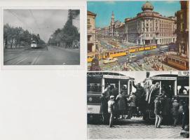 Villamosok Magyarországon és Németországon, 2db modern képeslap, 9x14cm+ 1db fotó, 9x12cm