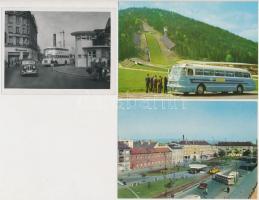 Buszok Magyarországon és Németországon, 2db modern képeslap, 10x15cm+ 1db fotó, 9x12cm