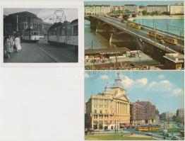 Villamosok Magyarországon és Németországon, 2db modern képeslap, 10x15cm+ 1db fotó, 9x12cm