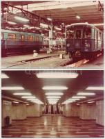 Metrók, 2db modern képeslap, 11x17cm+ 1db Sajtó fotó fotó, Tamaska Gyula, jelzett,  13x18cm