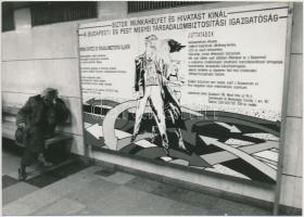 Metrók, 2db modern képeslap, 11x17cm+ 1db Sajtó fotó fotó, Tamaska Gyula, jelzett,  13x18cm