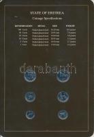 Eritrea 1991. 1c - 100c 6xklf db, forgalmi szett felbélyegzett kartonlapon T:1
Eritrea 1991. 1 Cent...
