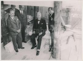 cca 1930 Építészek fotó, Márkus József építész hagyatékából, 2db, 17x21cm, 24x17cm