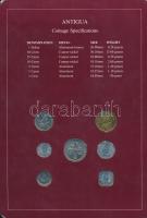 Antigua 1965-1983. 1c - 1$ 7xklf db, forgalmi szett felbélyegzett kartonlapon T:1
Antigua 1965-1983...