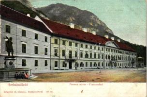 Herkulesfürdő, Băile Herculane; Ferenc udvar, kiadja Krizsány R. / courtyard (Rb)