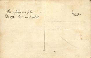 1915 SMS Viribus Unitis, mariners jumping into the sea, photo