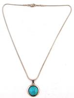Nyaklánc türkiz medállal