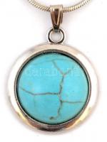 Nyaklánc türkiz medállal