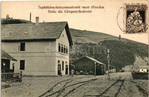 Topánfalva-Aranyosszohodol, Campeni-Sohodol; vasútállomás, kiadják a Csiky Testvérek / railway station