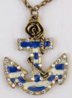 Bizsu nyaklánc horgony medállal