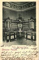 1899 Pécs, Sipőcz gyógyszertára, belső, Pick Testvérek műintézete  (EB)