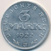Németország / Weimari Köztársaság 1922J 3M Al T:1-
Germany / Weimar Republic 1922J 3 Mark Al C:AU