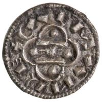 1095-1116. Denár Ag "Kálmán" (0,34g) T:2,2- Hungary 1095-1116. Denar Ag "Coloman" (0,34g) C:XF,VF  Huszár: 41., Unger I.: 34.