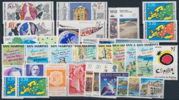 Europe 34 diff stamps with sets, Európa motívum 34 klf bélyeg közte sorok, összefüggések