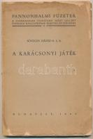 Söveges Dávid O. S. B.: A karácsonyi játék. Pannonhalmi Füzetek. 34. Kissé viseltes kiadói papír kötésben. pp.:103, 24x16cm