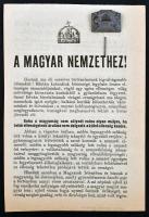 1920. A Magyar Királyság Pártja (Royalista Párt) fém kitűzője szórólappal T:2-