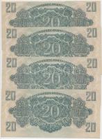 1944. 20P "A Vörös Hadsereg Parancsnoksága" (4x) sorszámkövetők T:I-,II