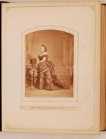 cca 1880 Nemes és főúri családok fényképeit tartalmazó fotóalbum. 113 fotó a Thiel, Deák, Lónyai, Bá...