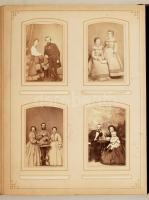 cca 1880 Nemes és főúri családok fényképeit tartalmazó fotóalbum. 113 fotó a Thiel, Deák, Lónyai, Bá...