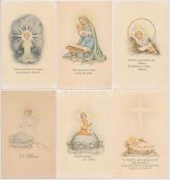 cca 1930 Scholly Gyermek szentképek, 12db, cca 11x7cm