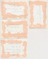 1940  Kolozsvár, Horthy Miklós kormányzó bevonulása, 4 db fotó, hátuljukon feliratozva, 6×8,5 ill. 8...