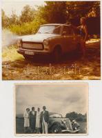 Vasárnapi időtöltés 1938-ban és 1970-ben, fotók, 2db, 6x8cm, 9x11cm