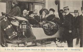 Dr. Karl Lueger&#039;s letzter Besuch im Hotel Panhans, Semmering 1909 / Lueger&#039;s last visit to Hotel Panhans