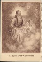 10 db RÉGI használatlan motívumlap Barsy E. szignóval; Szent István Diáksegély Alap; vallás, Jézus élete / 10 old unused motive card signed by Barsy E.; Nihil obstat; religion, life of Jesus Christ