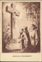 10 db RÉGI használatlan motívumlap Barsy E. szignóval; Szent István Diáksegély Alap; vallás, Jézus é...