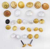 30 db vegyes méretű katonai gomb