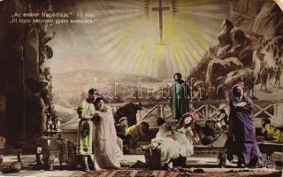 4 db RÉGI használatlan motívumlap; Az Ember Tragédiája képeslapsorozat / 4 old unused motive cards; ...