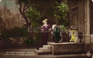 4 db RÉGI használatlan motívumlap; Az Ember Tragédiája képeslapsorozat / 4 old unused motive cards; ...