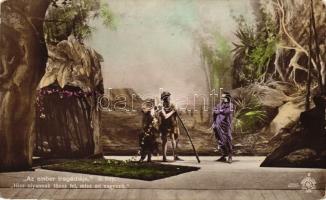 4 db RÉGI használatlan motívumlap; Az Ember Tragédiája képeslapsorozat / 4 old unused motive cards; ...