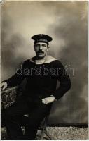 1914 Pola, Ervin Jarisch, Osztrák-Magyar haditengerész fényképe / K.u.K Navy mariner Ervin Jarsichs photo