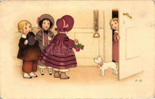 Children, Meissner & Buch Künstler-Postkarten Serie 2631. litho s: F. B. (Rb)