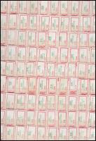 Irányítószámos ragjegy gyűjtemény, összesen 521 db, 6001-9971-es irányítószámig, 3 db berakólapon