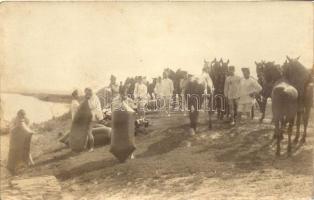 1913 Szeged, Utászok úszózsák gyakorlata / Sappers, combat engineers swimming bag excersie (EK)