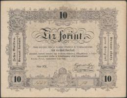 1848. 10Ft Kossuth bankó T:III  Adamo G111