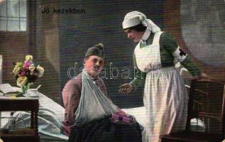 4 db RÉGI képeslap; Budapest, katonai, Poroszka / 4 old postcards; Budapest, military, Pruské