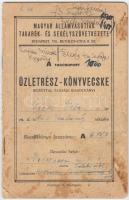 1941-1943. "Rudolf Trónörökös Egyesület Takarék- és Hitelszövetkezete" üzletrész- és kölcs...