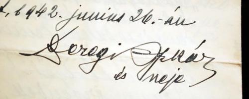 1942 Beregi Oszkár operaénekes egy saját kézzel és egy géppel írt levele, mindkettő judaika témában....