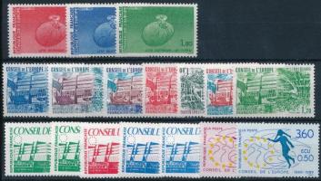1982-1989 Europe 7 stamps, 1982-1989 Európa motívum 7 klf bélyeg közte sorok