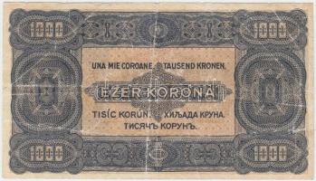 1923. 1000K "8 FILLÉR - NYOLC FILLÉR" felülnyomással T:III,III-