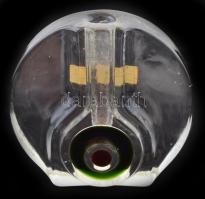 Walther gyertyatartó, anyagában színezett, formába öntött, jelzett, hibátlan / Walther glass candle holder m:11 cm