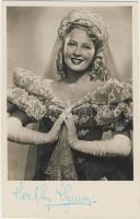 Honthy Hanna színésznő aláírt fotólapja