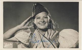 Kiss Manyi színésznő aláírt fotólapja